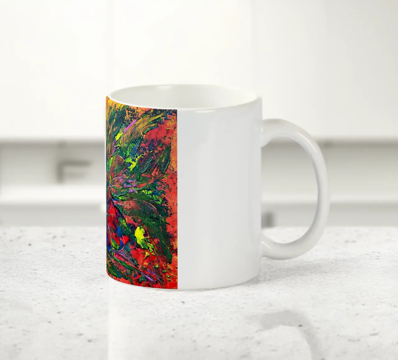 SET AUTUNNO tazza in ceramica da Thierry Vobmann Abstract painting