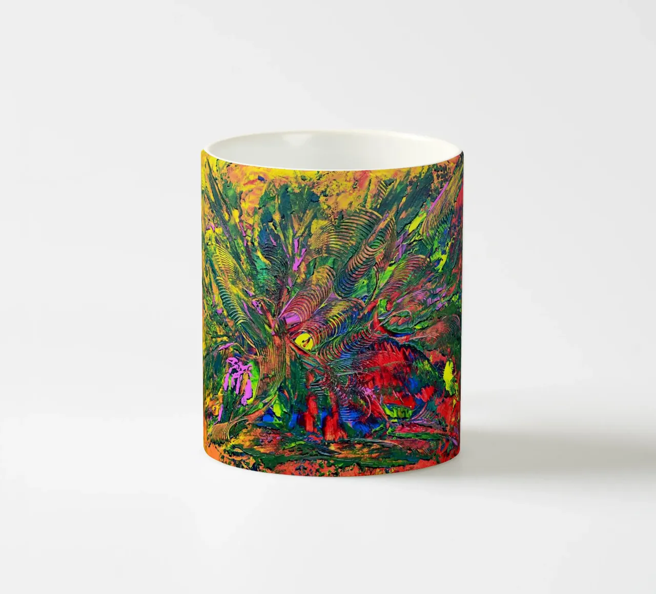 SET AUTUNNO tazza in ceramica da Thierry Vobmann Abstract painting