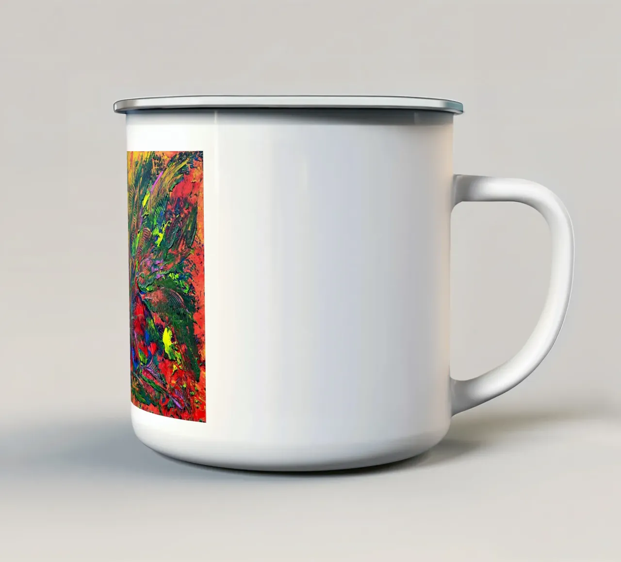 SET AUTUNNO tazza in smalto da Thierry Vobmann Abstract painting