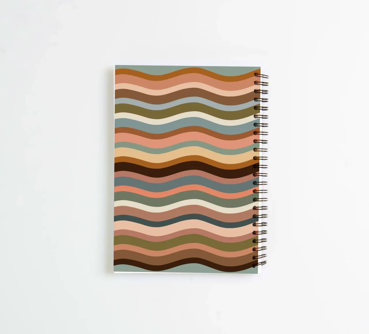 Waves retro spiral notebook by BAINAI