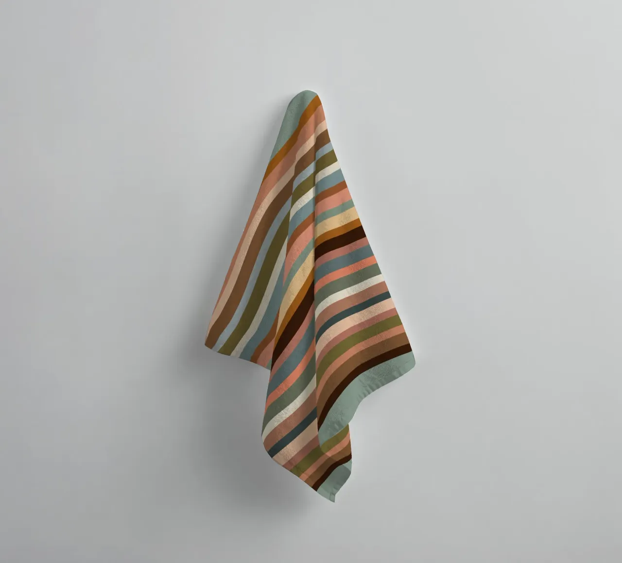 Waves retro towel by BAINAI