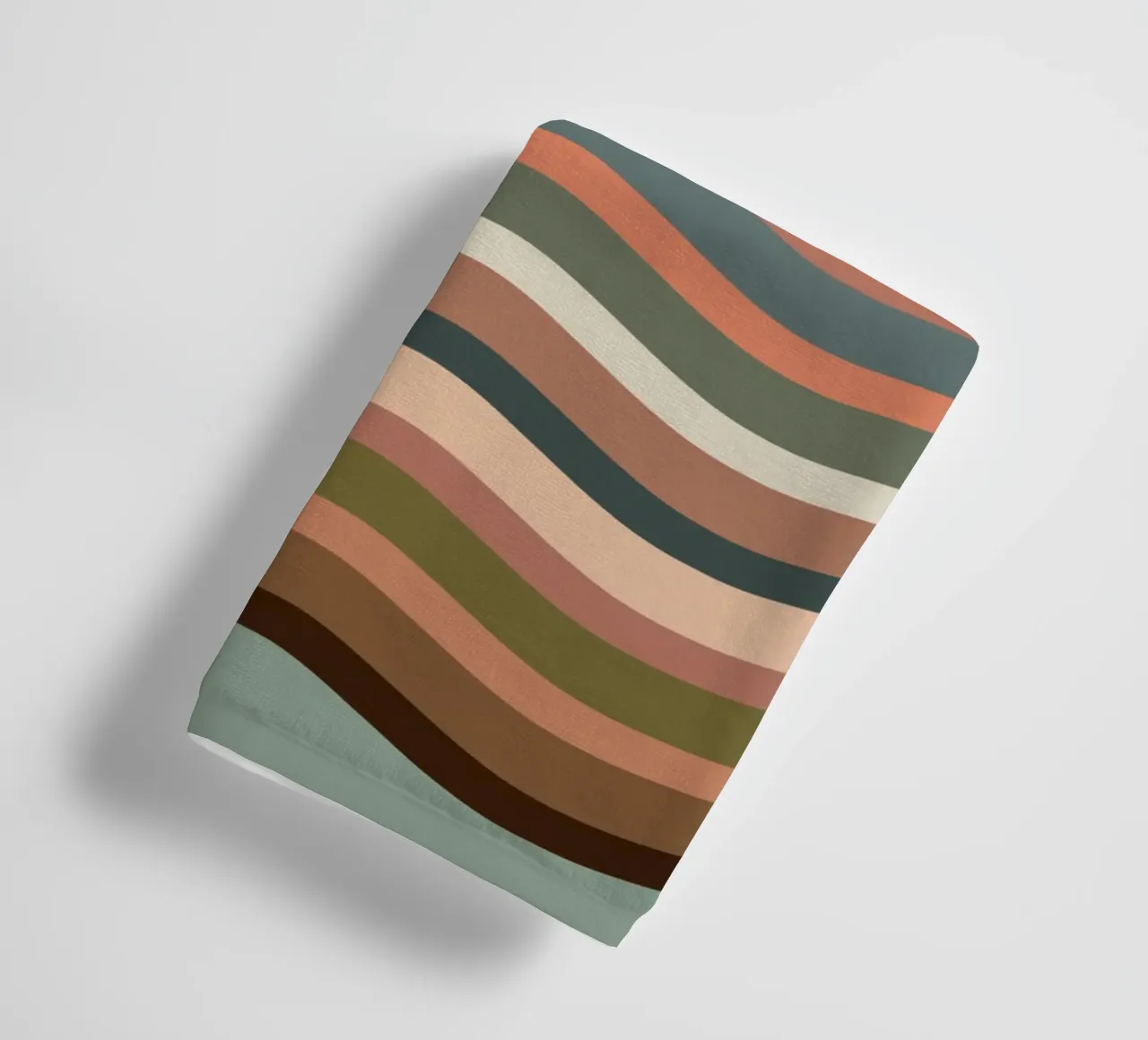 Waves retro towel by BAINAI