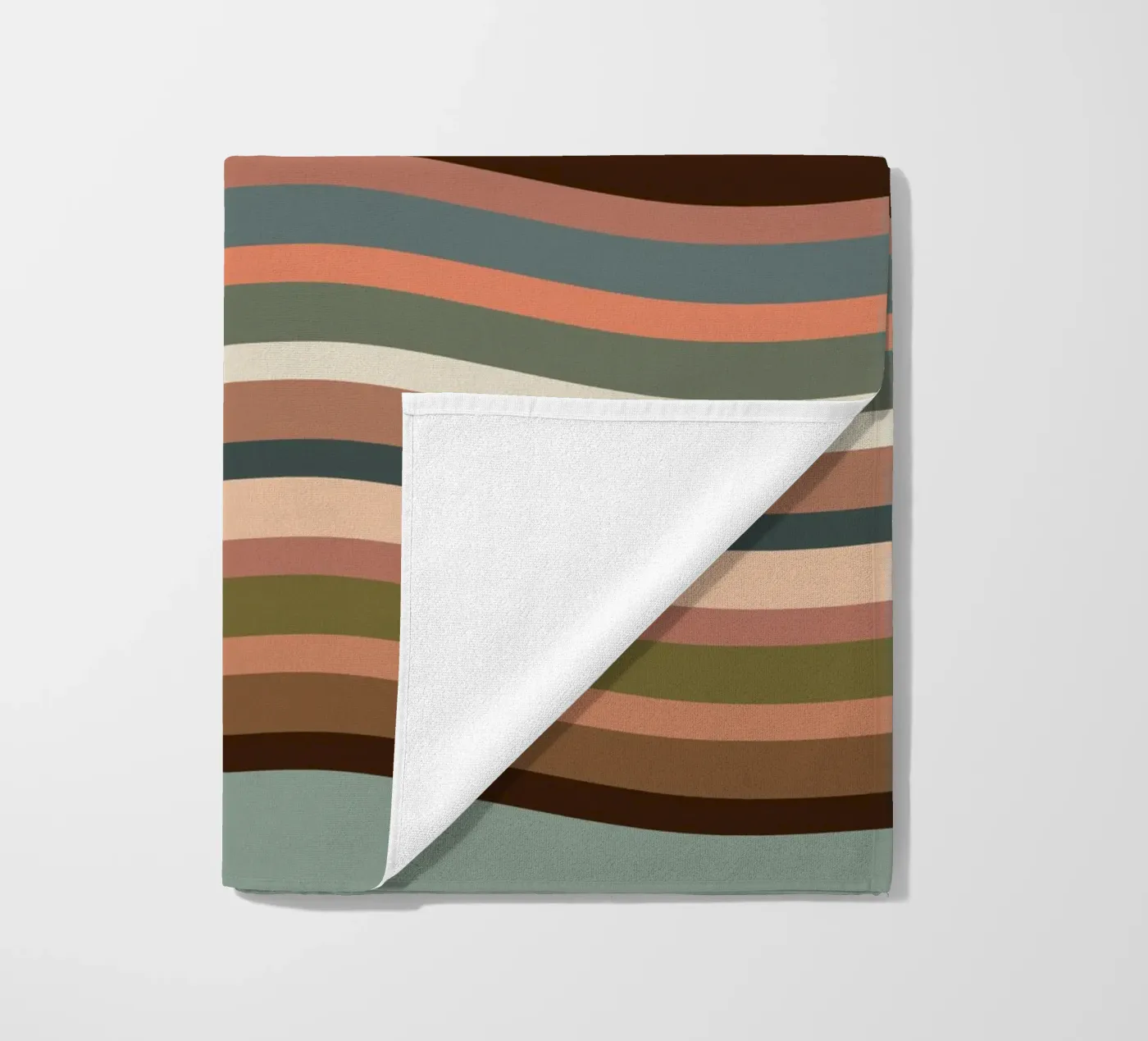 Waves retro beach towel by BAINAI