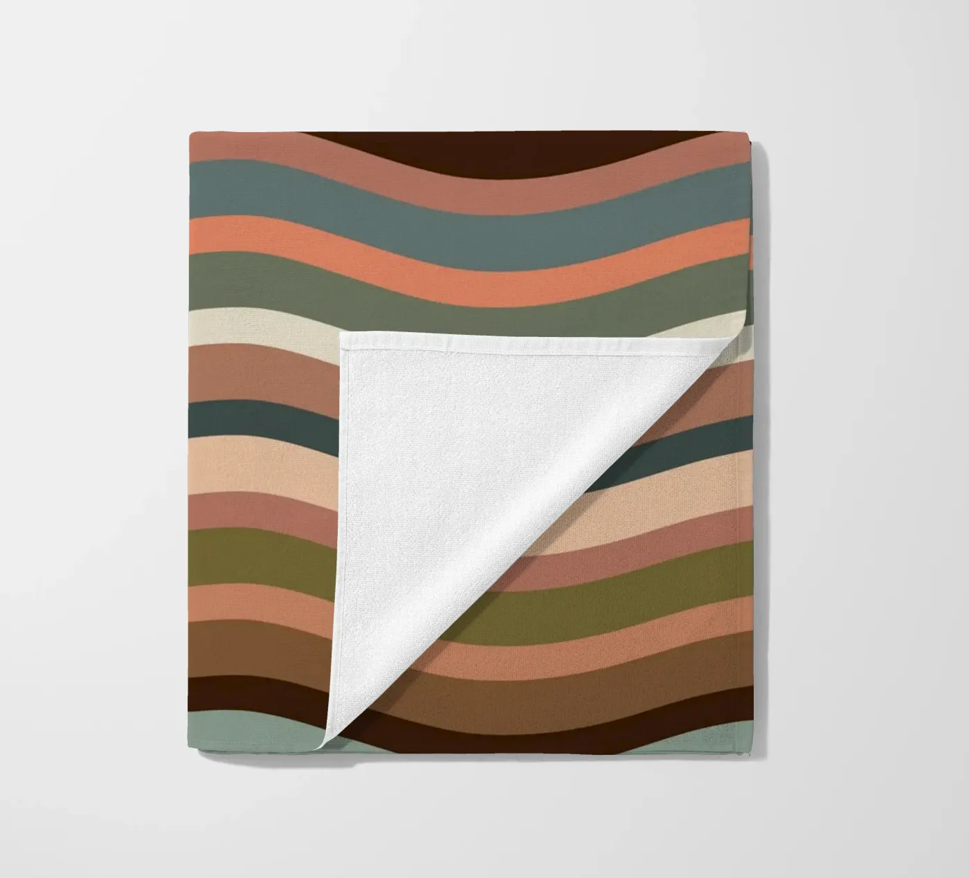 Waves retro beach towel by BAINAI