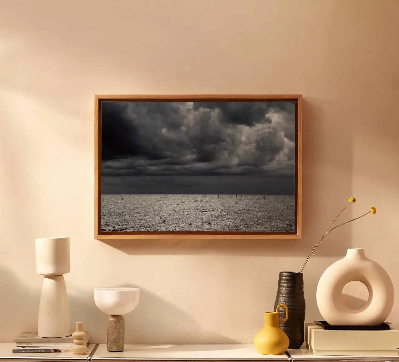 Seaside #10 canvas with Floater frame by Tal Paz-Fridman
