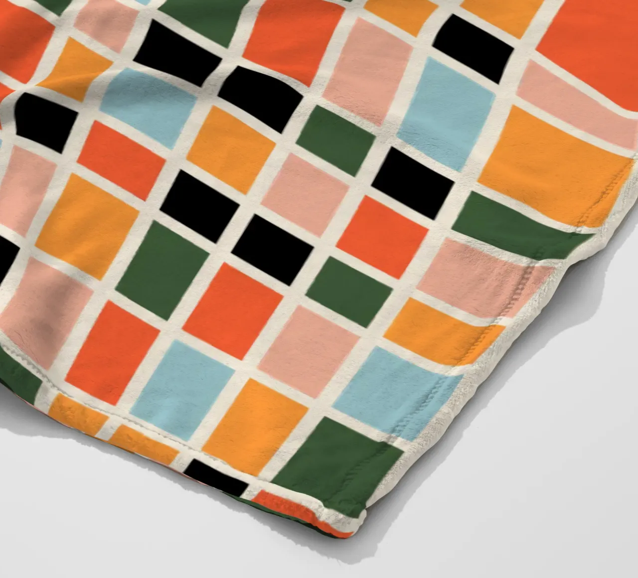 Warm happy shapes coperta in pile da TijanaArtStudio88