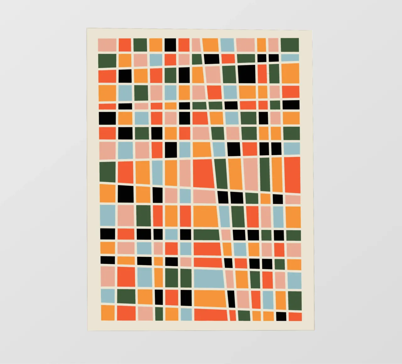 Warm happy shapes telo in pvc da TijanaArtStudio88