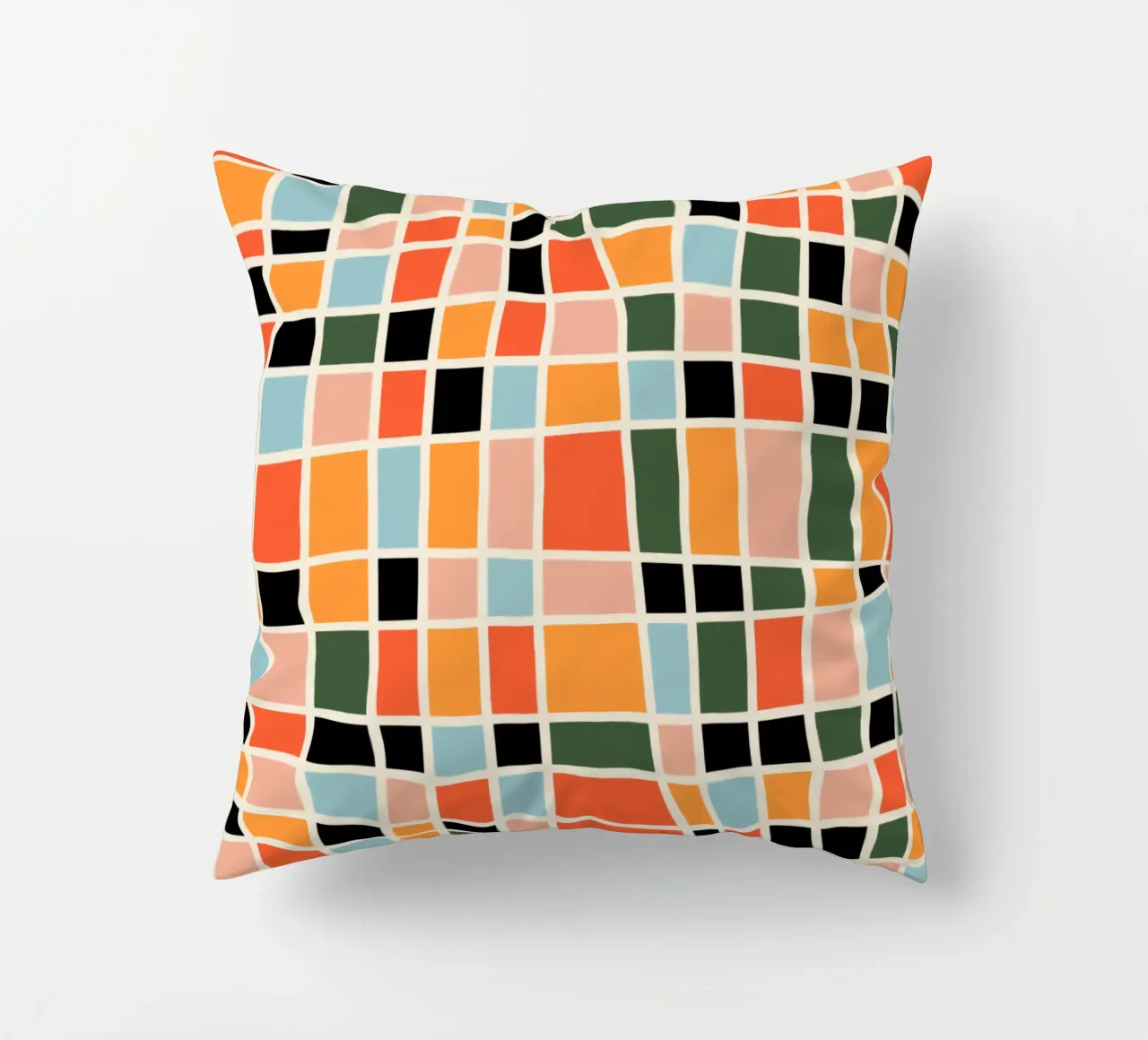 Warm happy shapes cuscino da TijanaArtStudio88