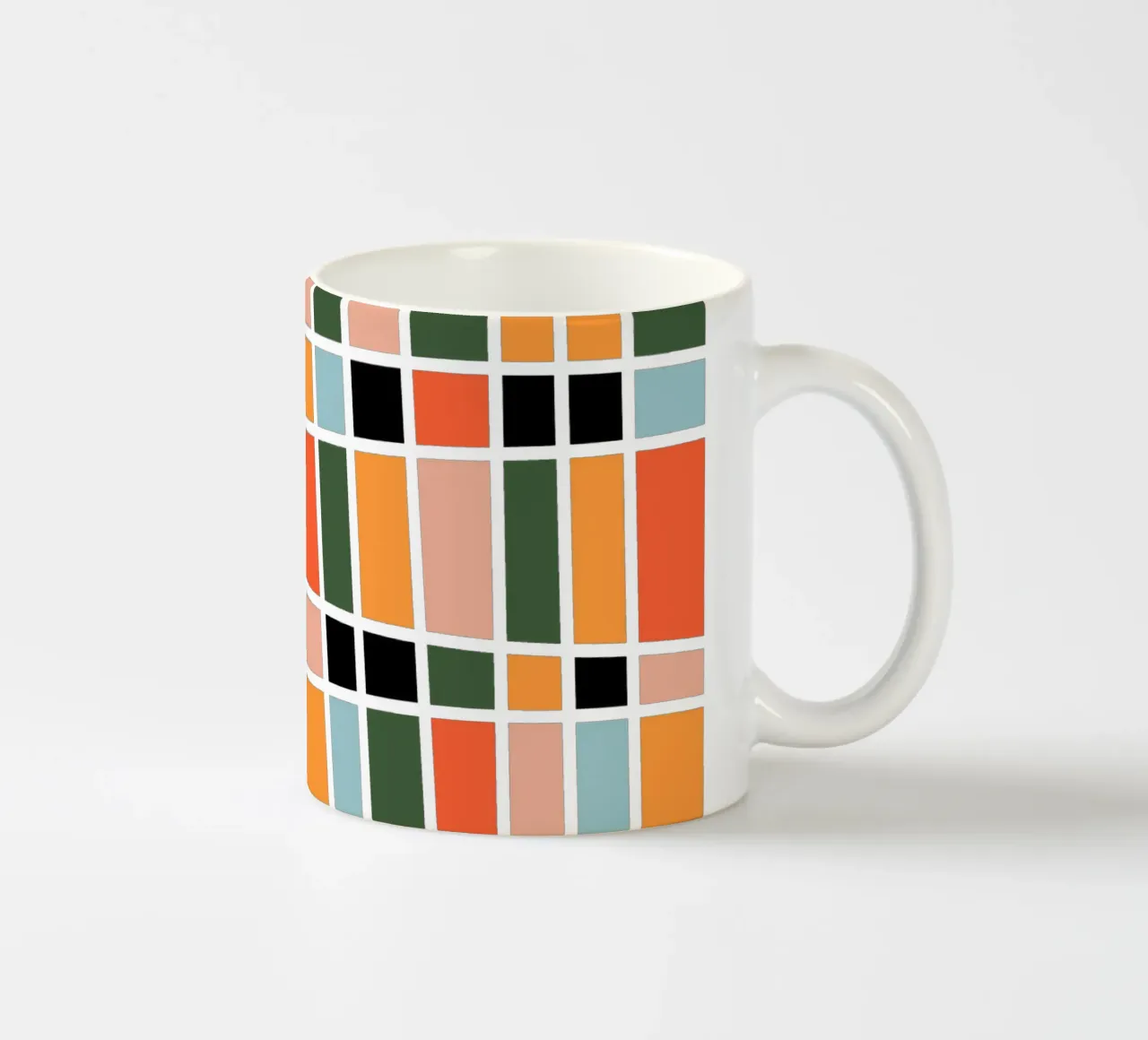 Warm happy shapes tazza in ceramica da TijanaArtStudio88