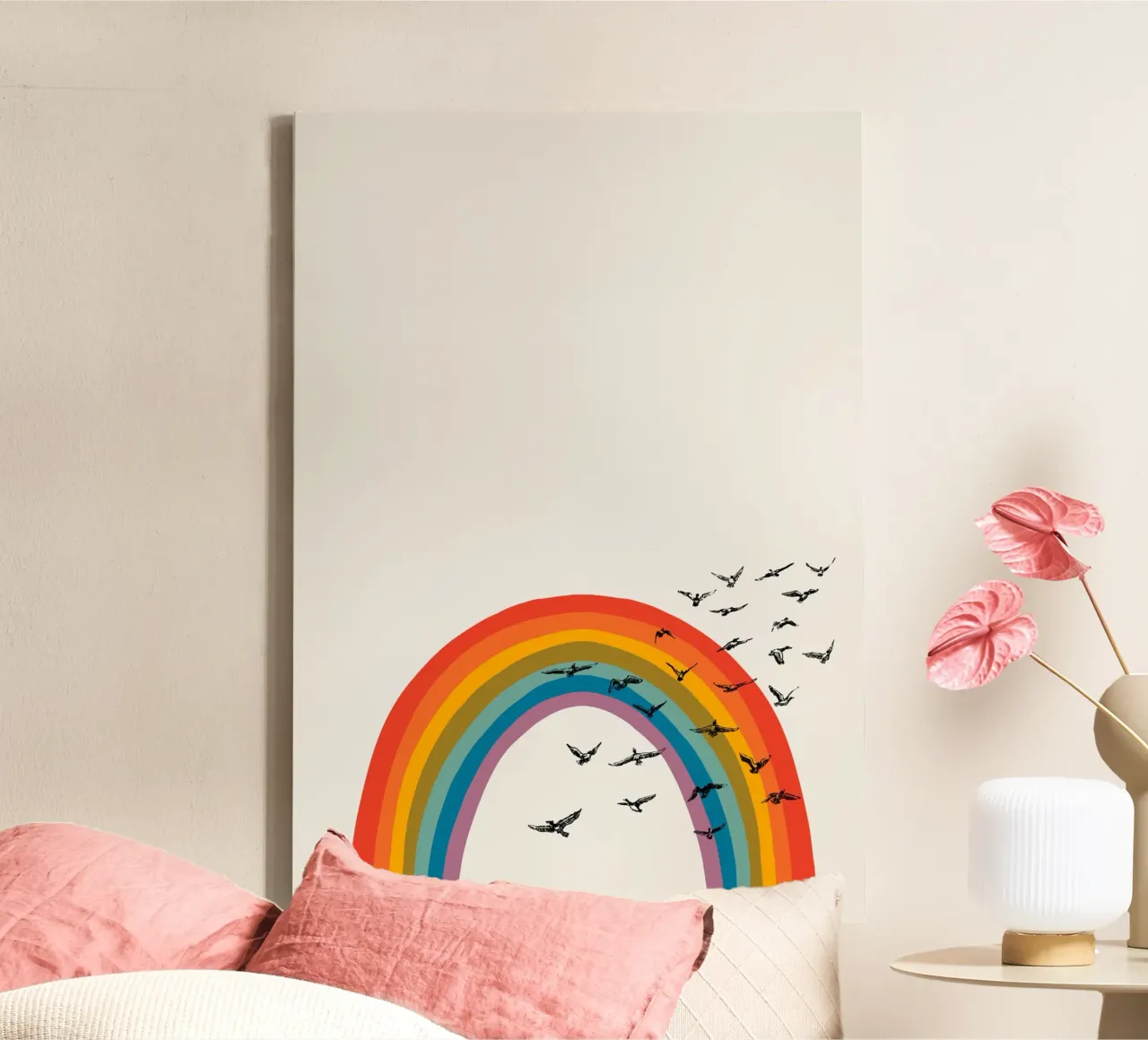 Sopra l'arcobaleno tela con Cornice a cassetta da Rose Beck Art