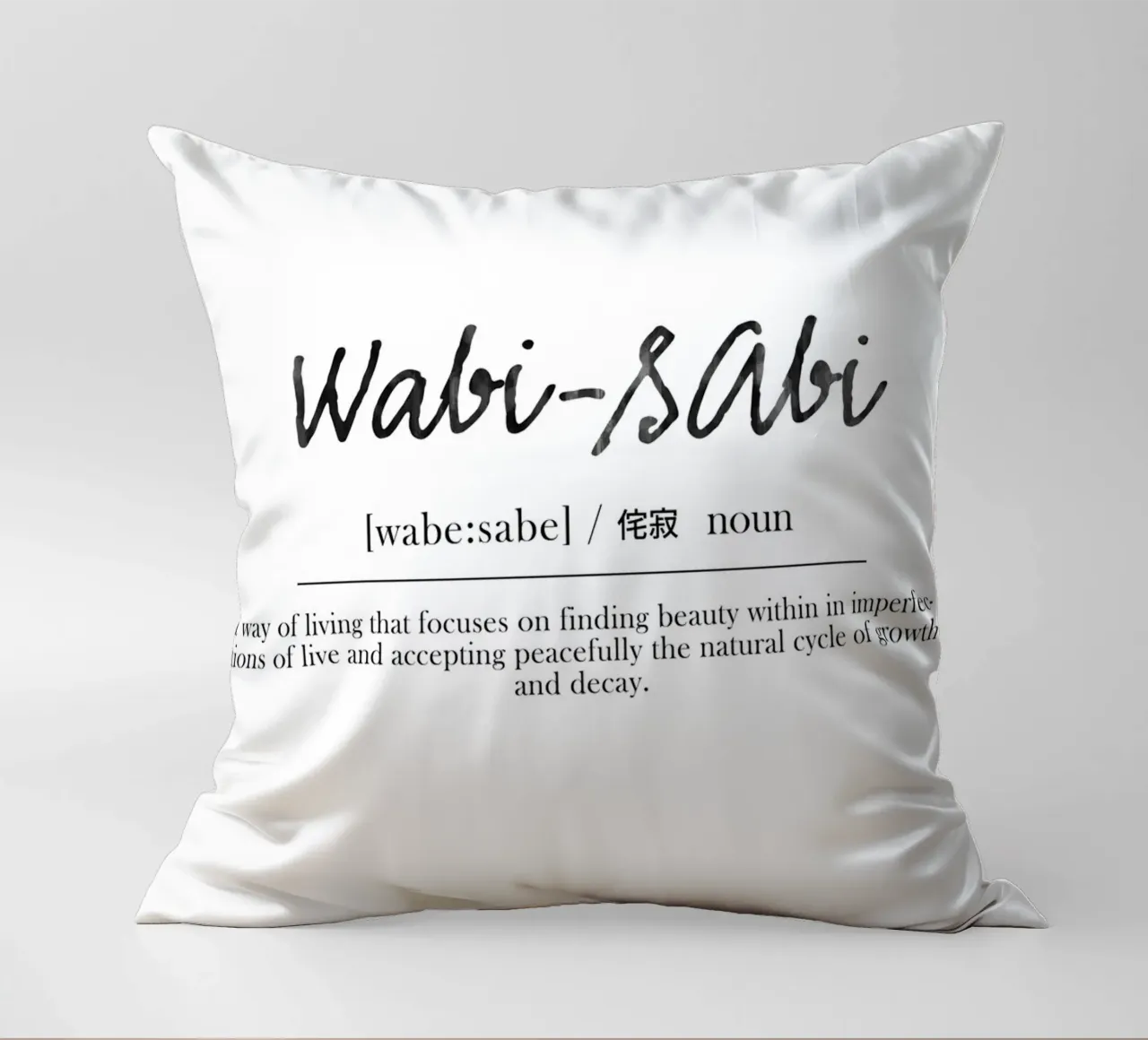Wabi-Sabi Definition cuscino da Attaboy Dsgn