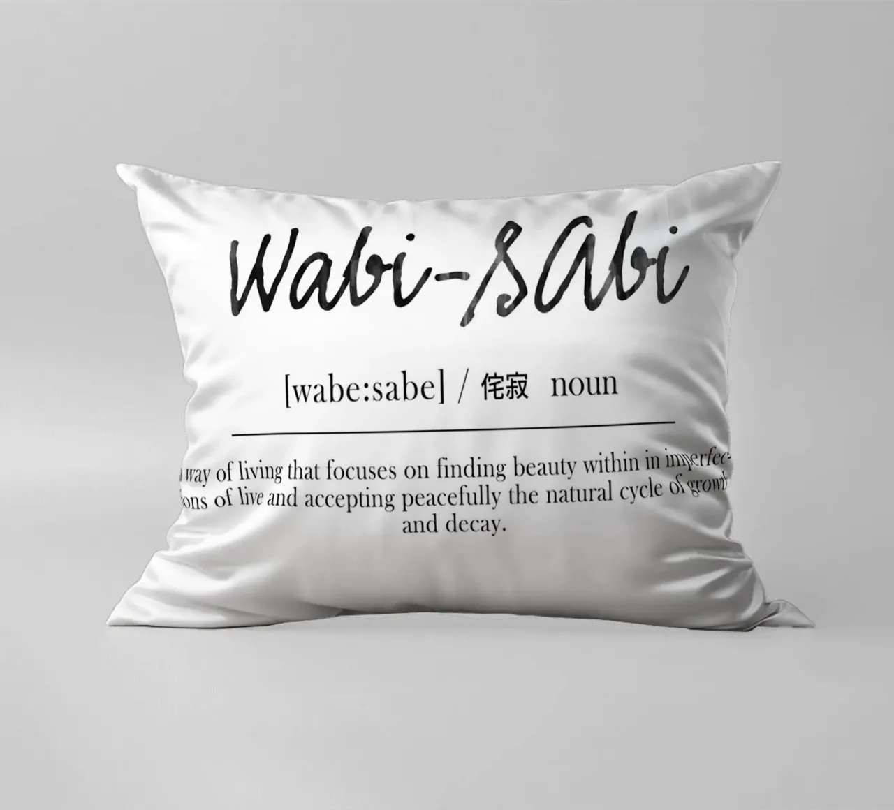 Wabi-Sabi Definition cuscino da Attaboy Dsgn