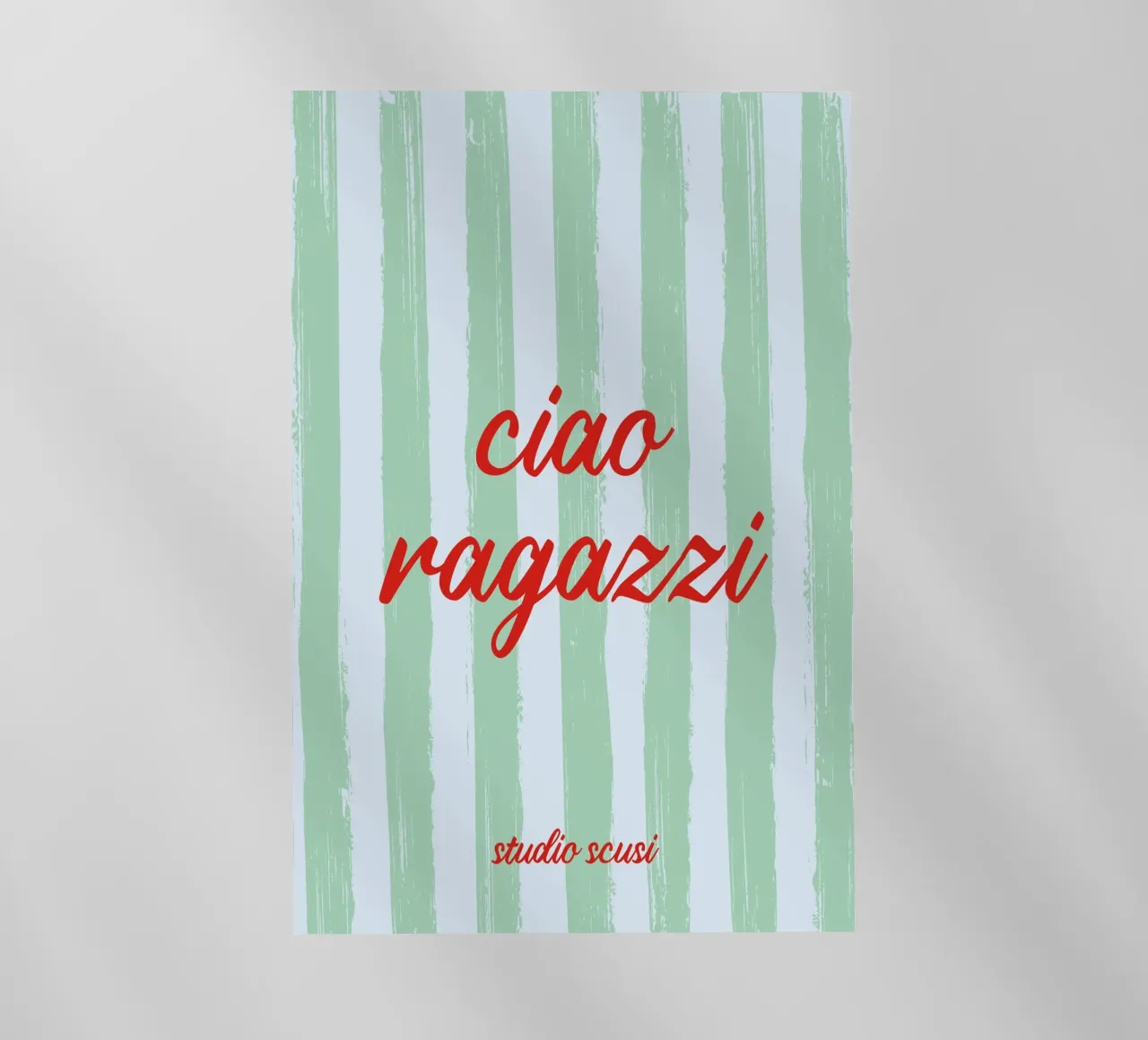 Ciao Ragazzi - A Strisce Menta Rosso pellicola backlit da studio scusi