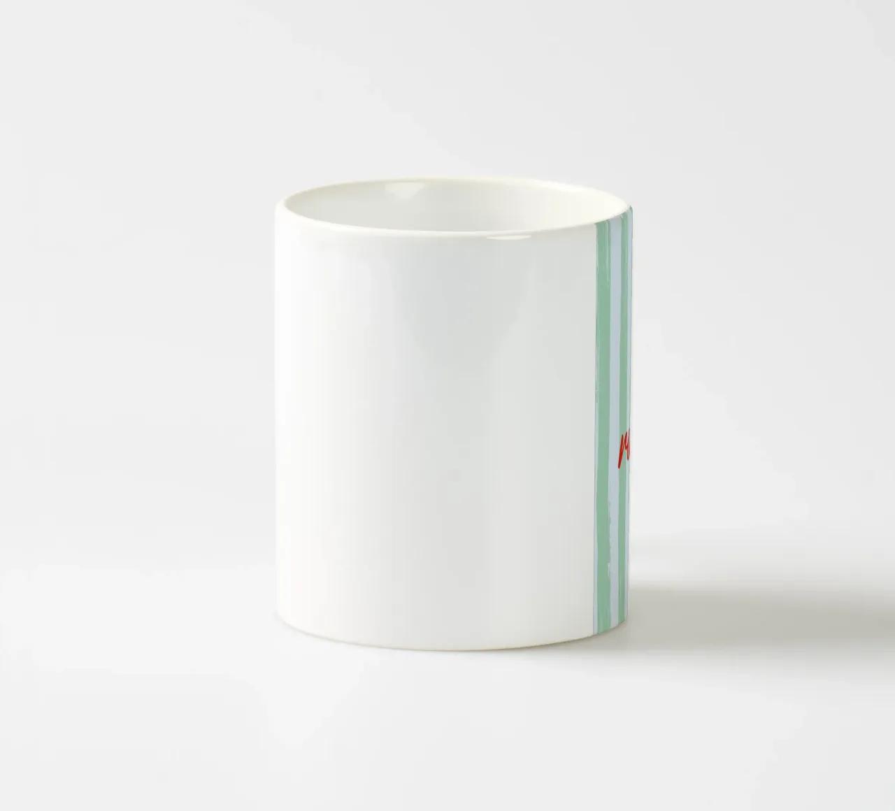 Ciao Ragazzi - A Strisce Menta Rosso tazza in ceramica da studio scusi