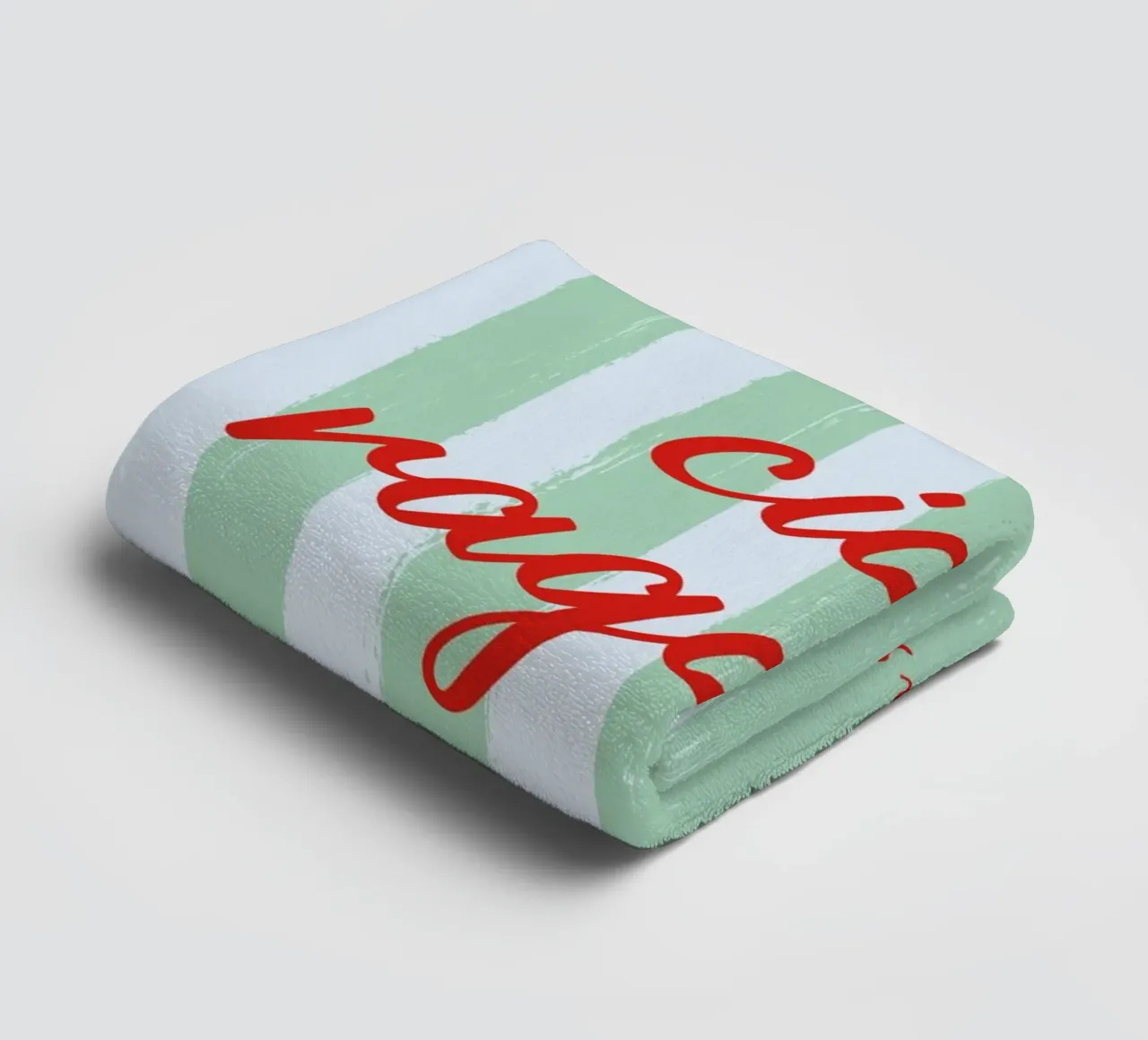 Ciao Ragazzi - A Strisce Menta Rosso asciugamano da bagno da studio scusi