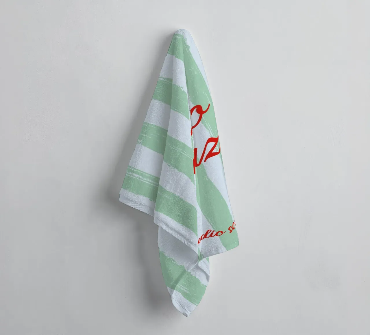 Ciao Ragazzi - A Strisce Menta Rosso asciugamano da bagno da studio scusi