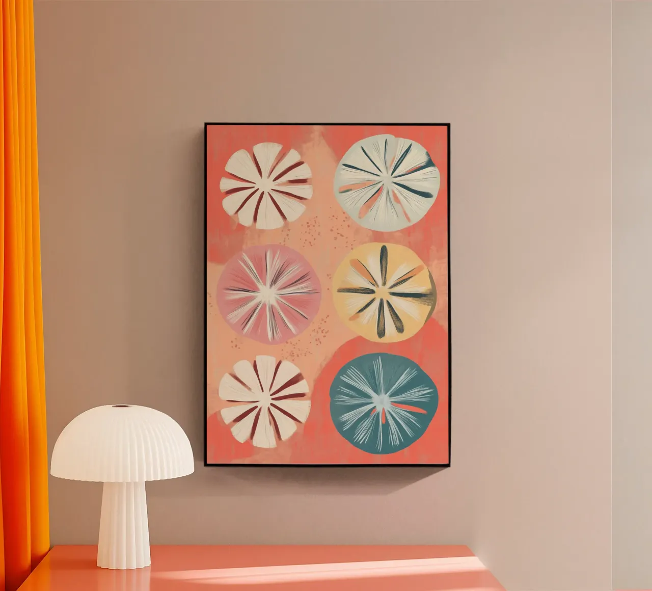 Abstract Citrus Slices Funky Summer Art metacrilato de dawnthesea