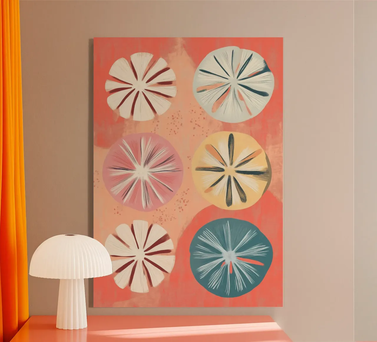 Abstract Citrus Slices Funky Summer Art metacrilato de dawnthesea