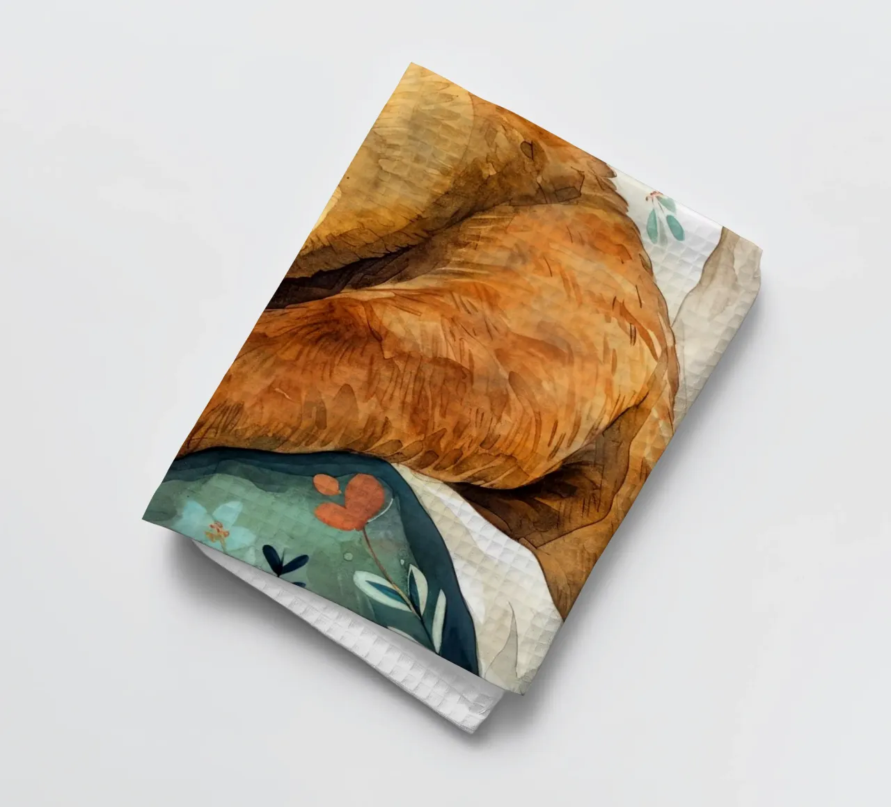 Ours endormi dans mon lit torchon de Justyna Jaszke JBJart