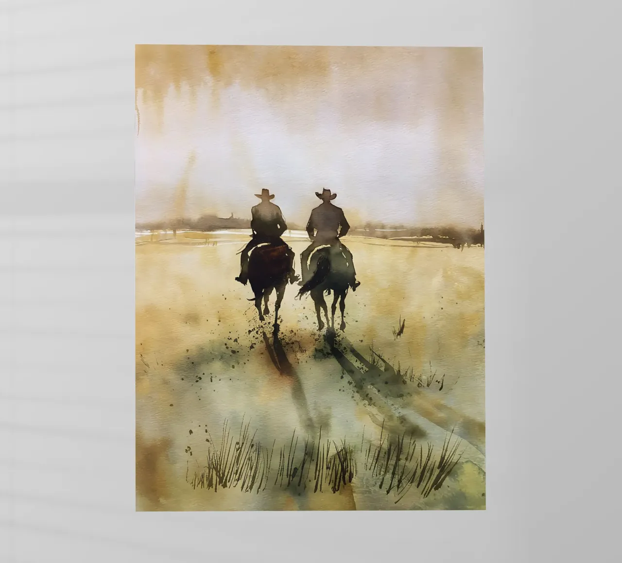 Dos vaqueros en el Oeste lámina retroiluminada de Plain Thoughts