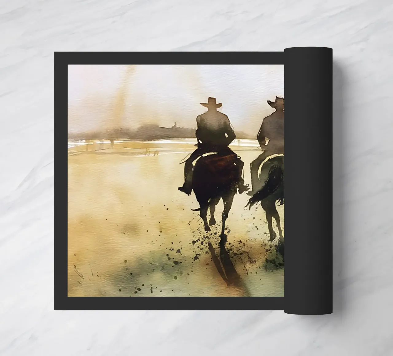 Dos vaqueros en el Oeste felpudo de Plain Thoughts