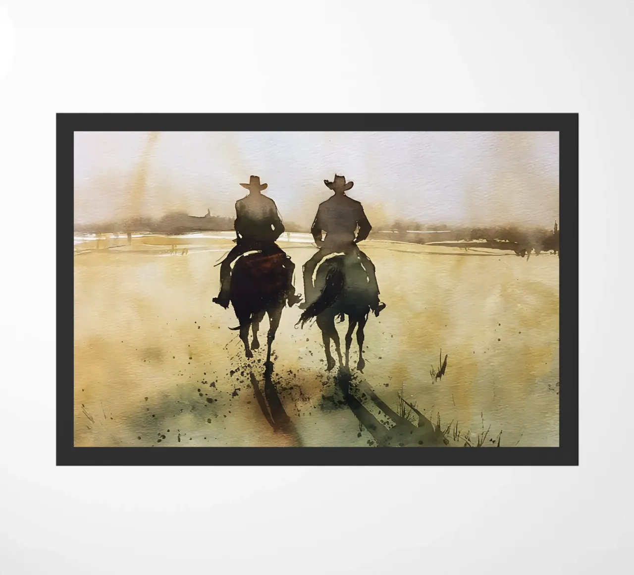 Dos vaqueros en el Oeste felpudo de Plain Thoughts