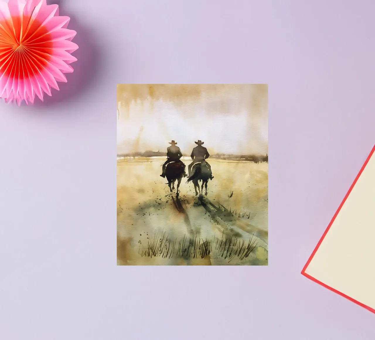 Due cowboy nel West adesivo da Plain Thoughts