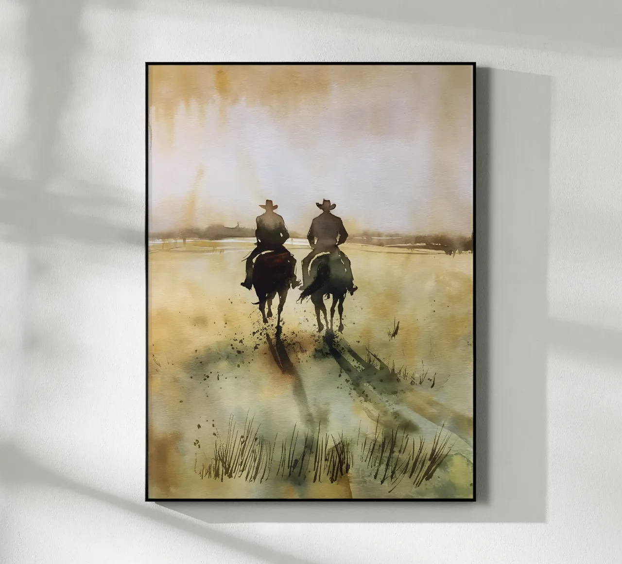 Dos vaqueros en el Oeste metacrilato de Plain Thoughts