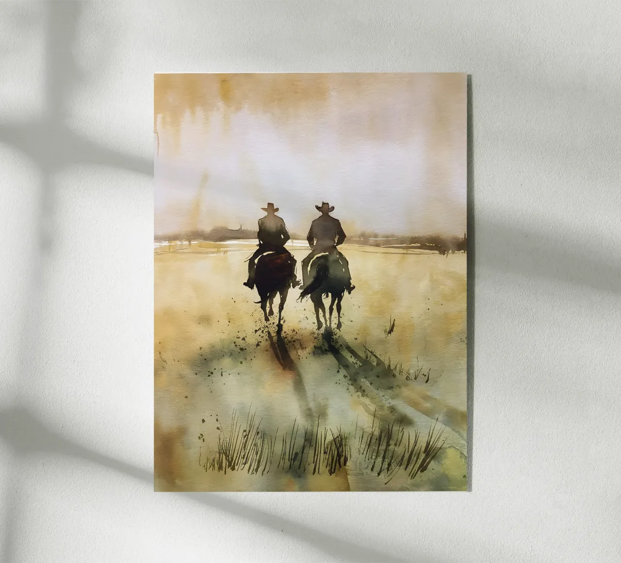Dos vaqueros en el Oeste metacrilato de Plain Thoughts