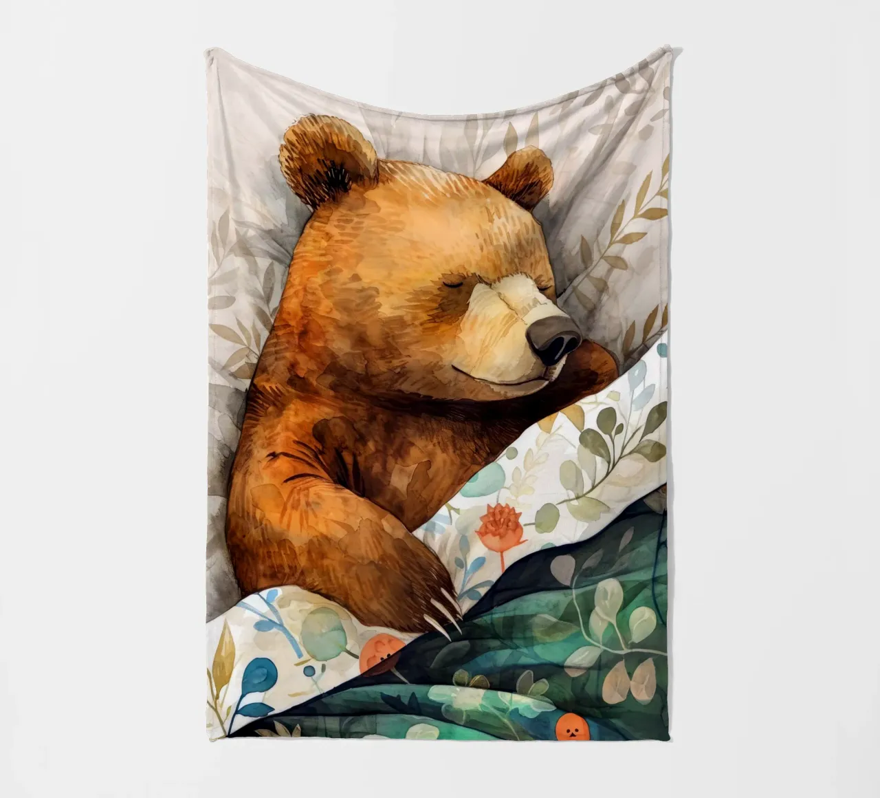 Un altro orso che dorme nel mio letto coperta in pile da Justyna Jaszke JBJart