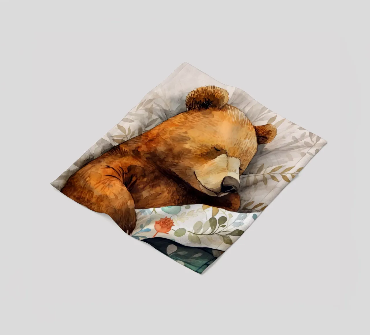 Un altro orso che dorme nel mio letto coperta in pile da Justyna Jaszke JBJart