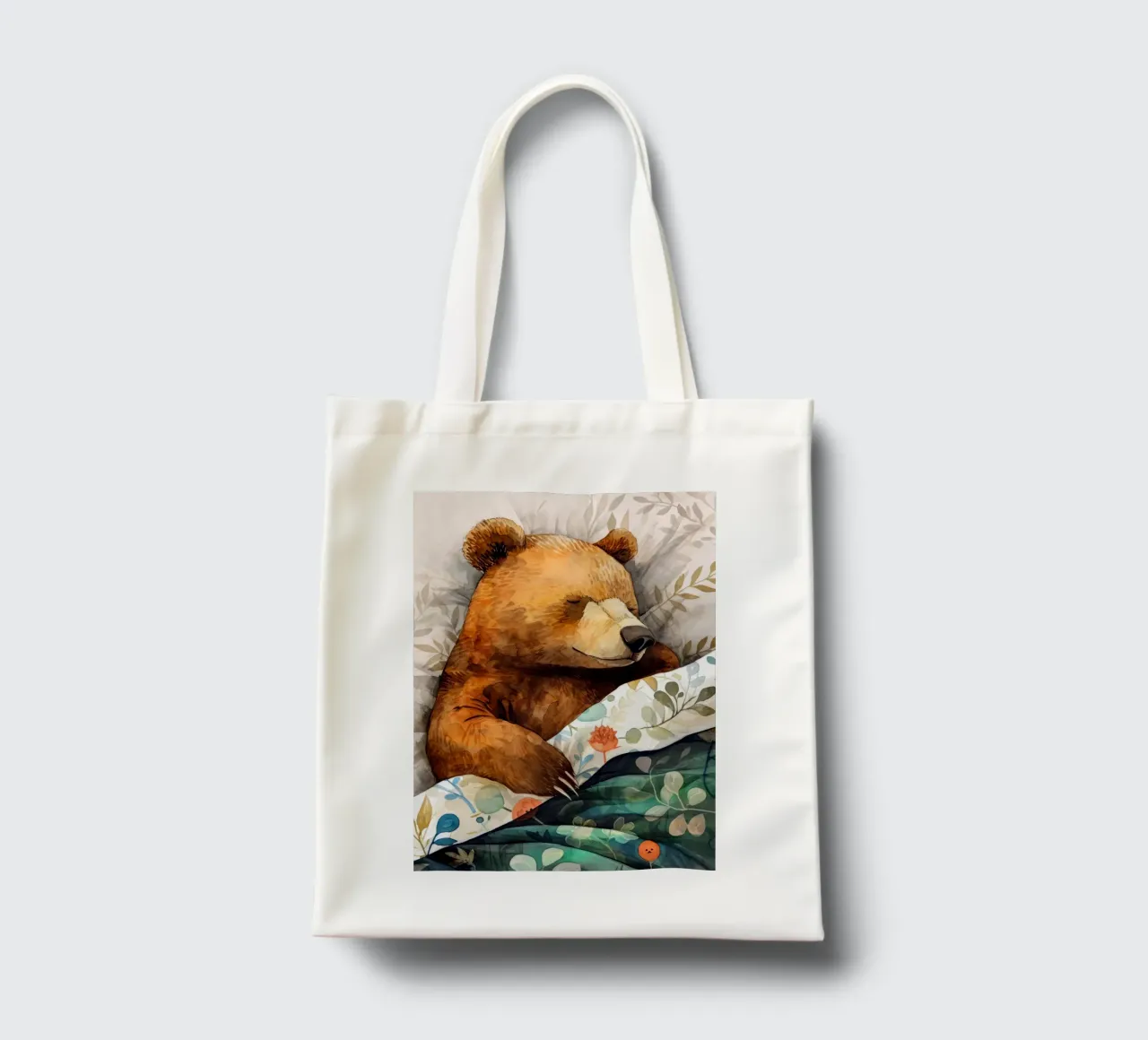 Un altro orso che dorme nel mio letto borsa in juta da Justyna Jaszke JBJart
