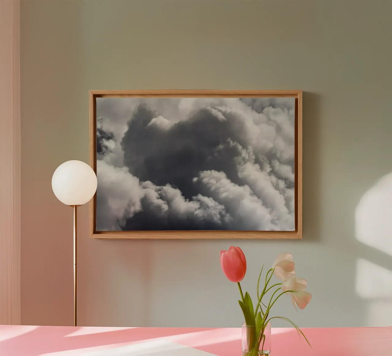 Clouds #5 canvas with Floater frame by Tal Paz-Fridman