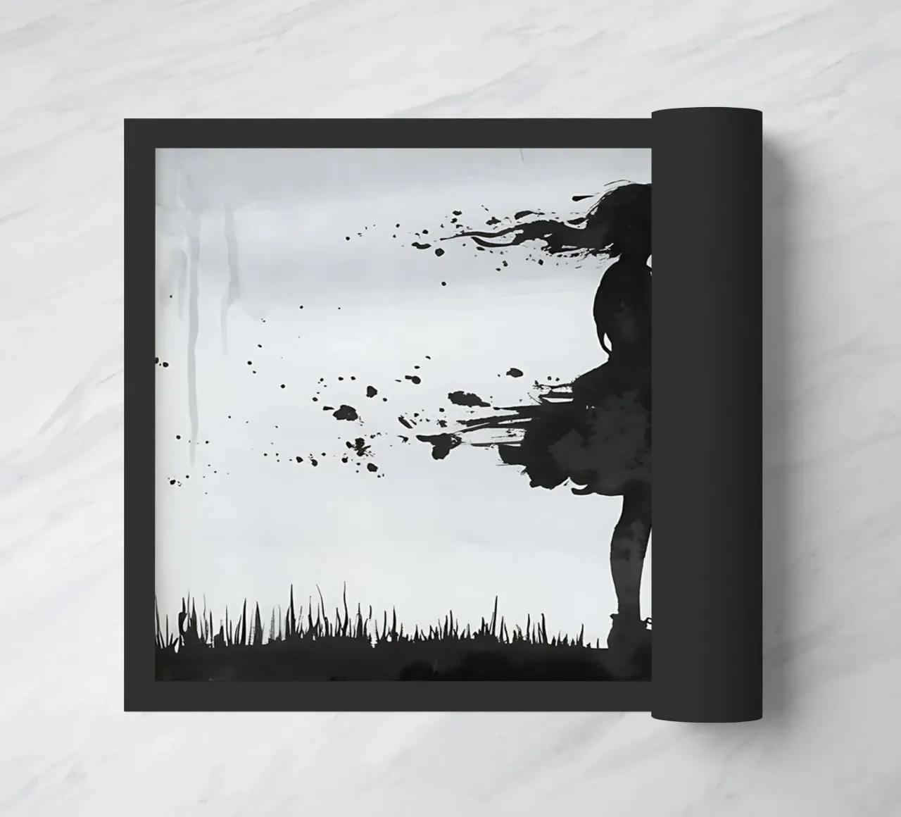 She Disappears at the Edge of the Void doormat by Plain Thoughts