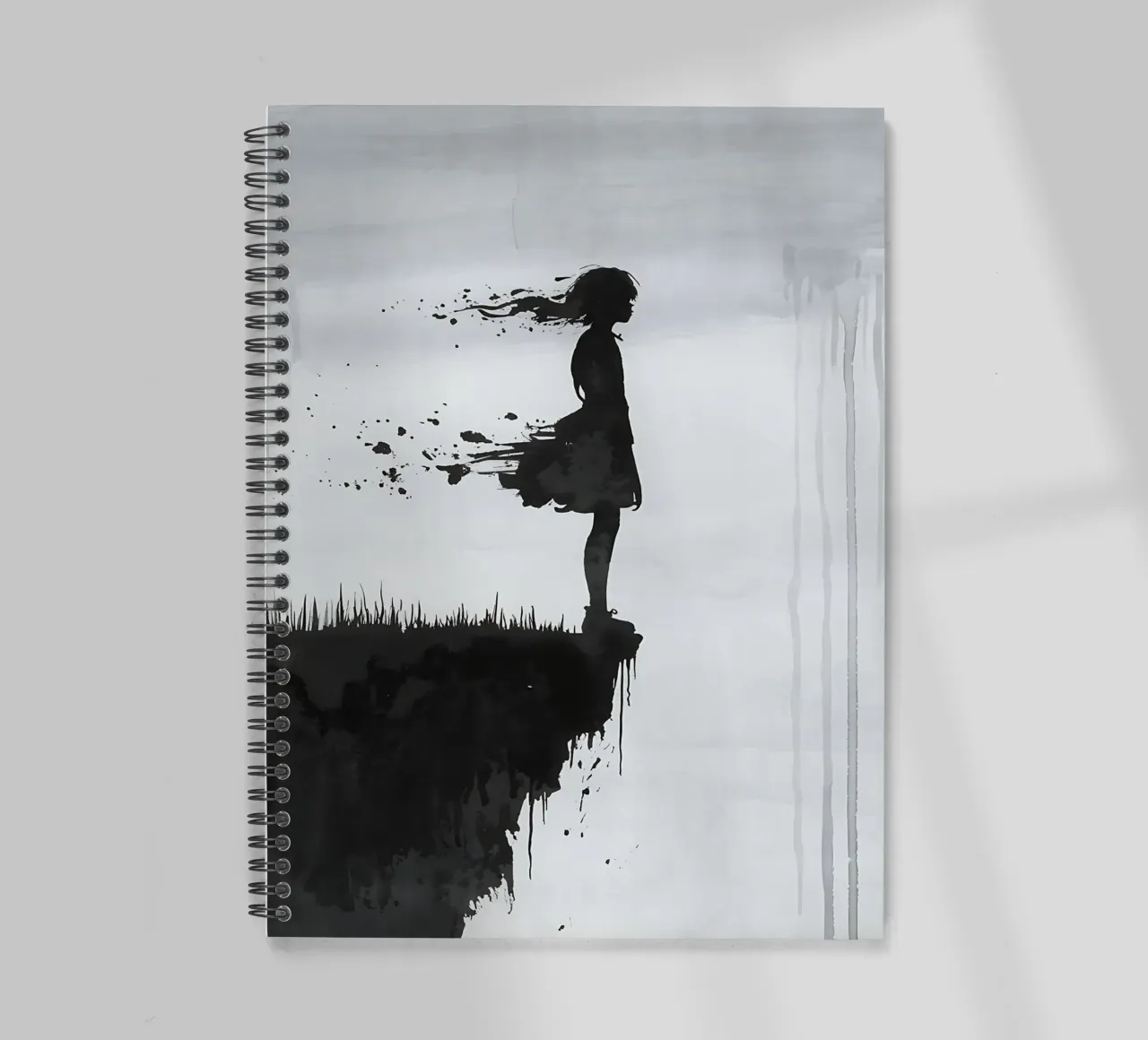 She Disappears at the Edge of the Void spiral notebook by Plain Thoughts