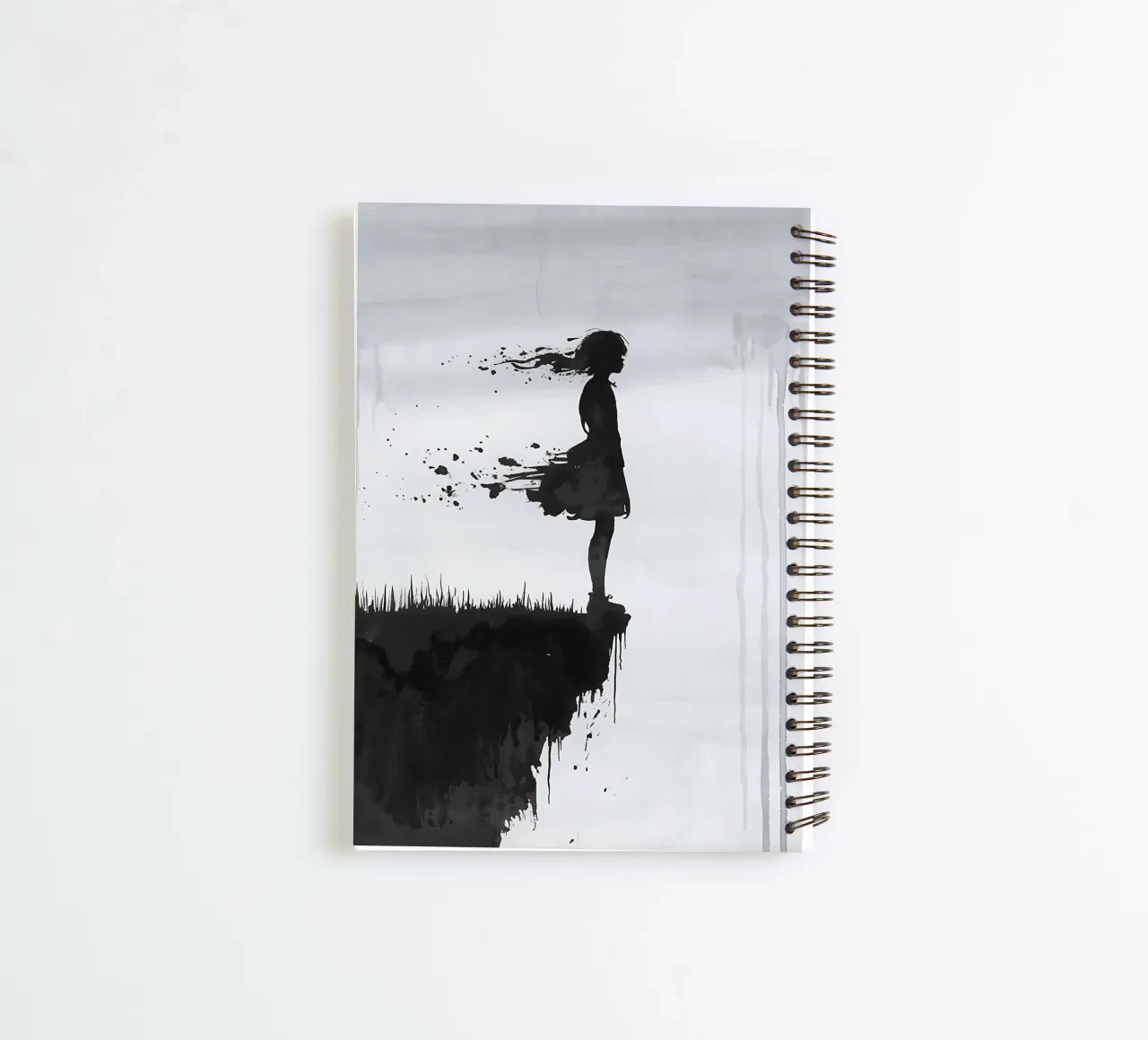 She Disappears at the Edge of the Void spiral notebook by Plain Thoughts