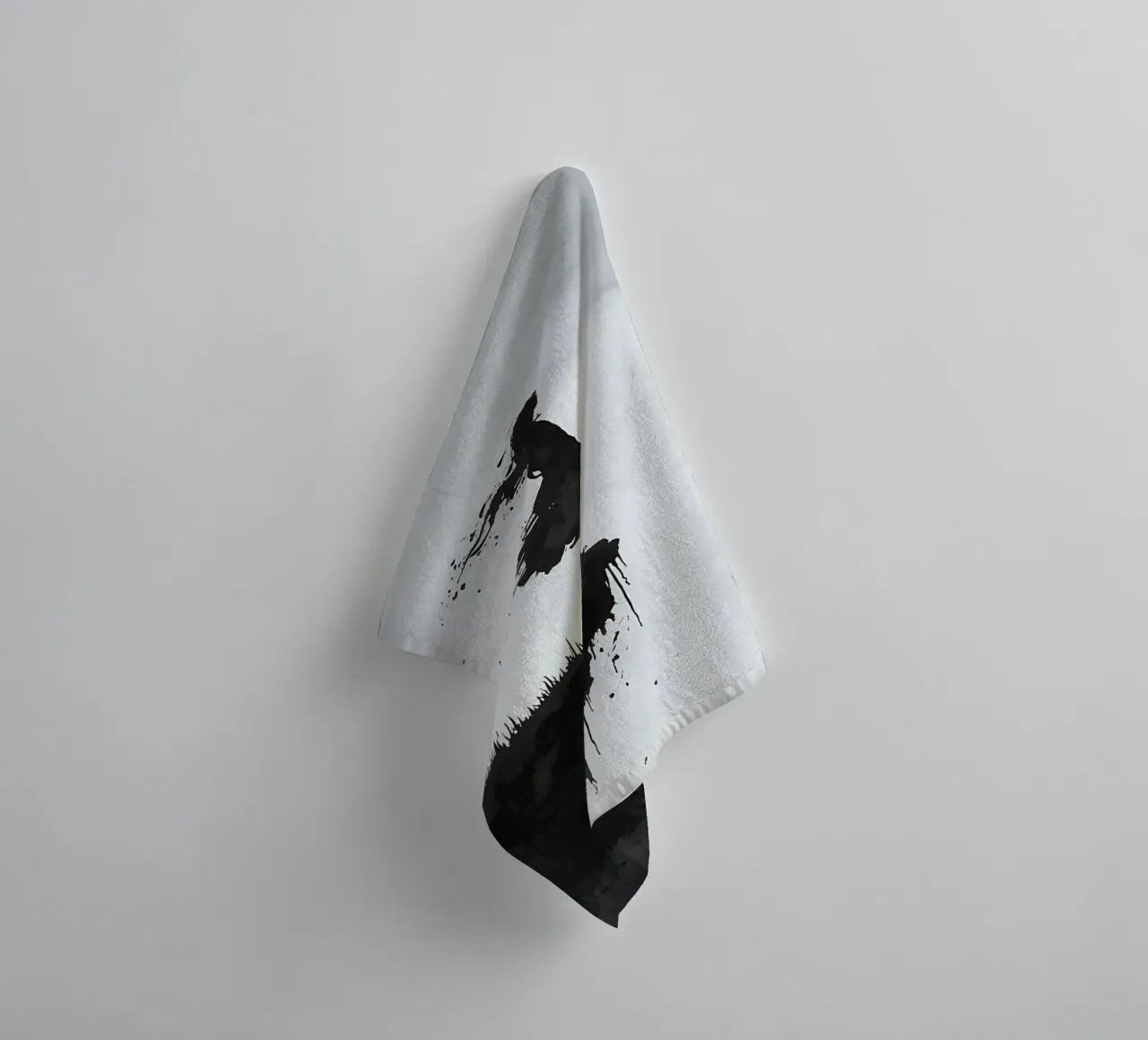 She Disappears at the Edge of the Void towel by Plain Thoughts