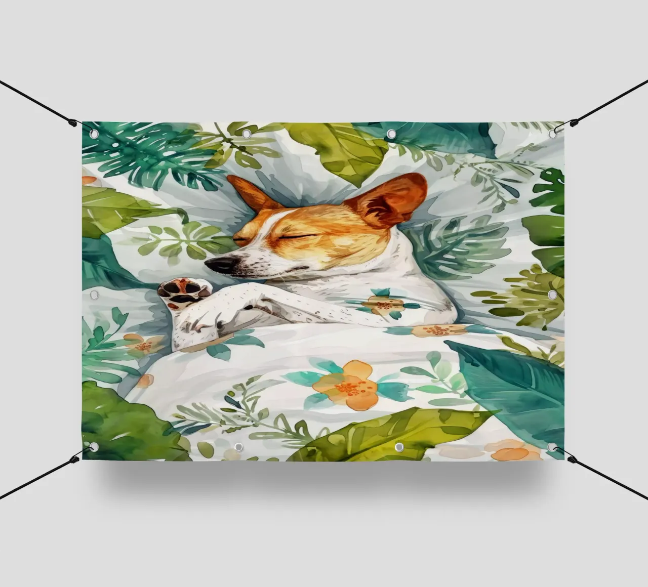 Cane addormentato nel mio letto telo in pvc da Justyna Jaszke JBJart