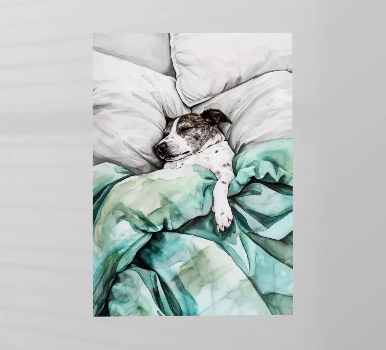 Un altro cane che dorme nel mio letto pellicola backlit da Justyna Jaszke JBJart