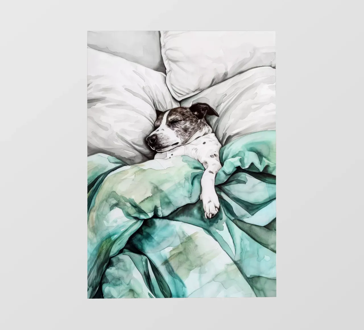 Un altro cane che dorme nel mio letto pellicola backlit da Justyna Jaszke JBJart