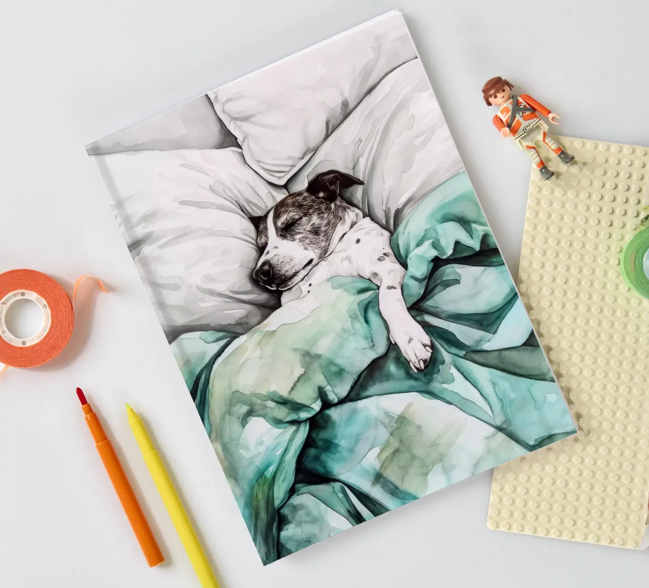 Un autre chien endormi dans mon lit carnet de notes de Justyna Jaszke JBJart