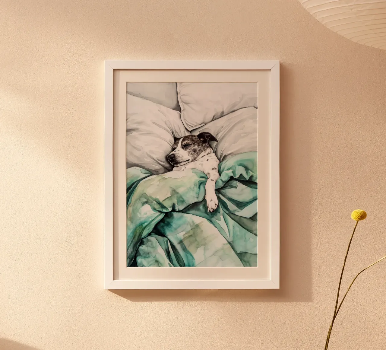 Un altro cane che dorme nel mio letto carta hahnemühle da Justyna Jaszke JBJart