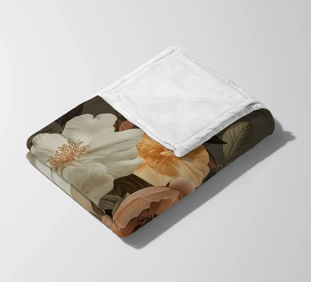 Ritratto donne testa di fiore coperta in pile da Carinaprint
