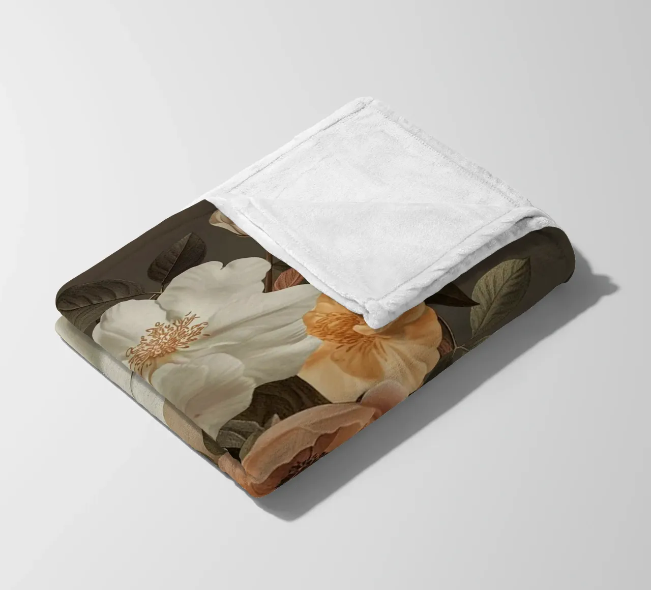 Ritratto donne testa di fiore coperta in pile da Carinaprint