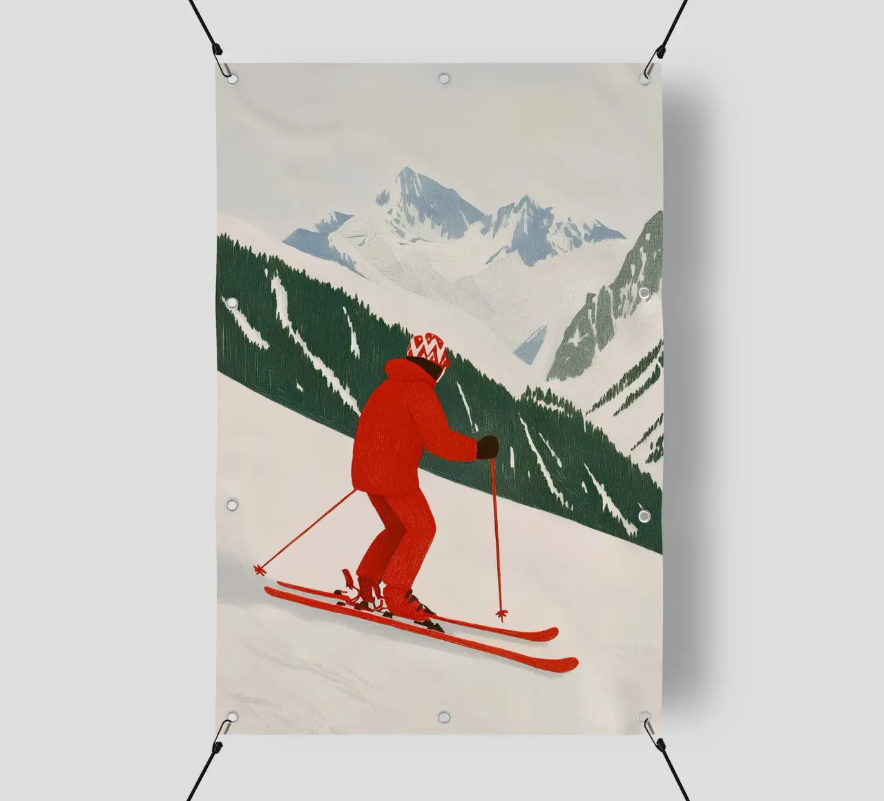 Sciatore telo in pvc da Curious Canvas