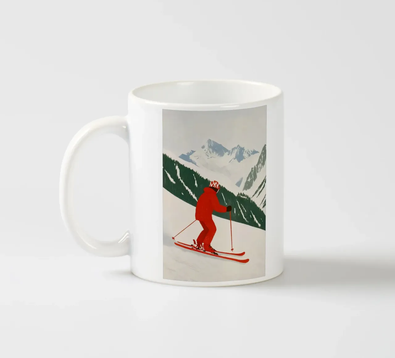 Sciatore tazza in ceramica da Curious Canvas