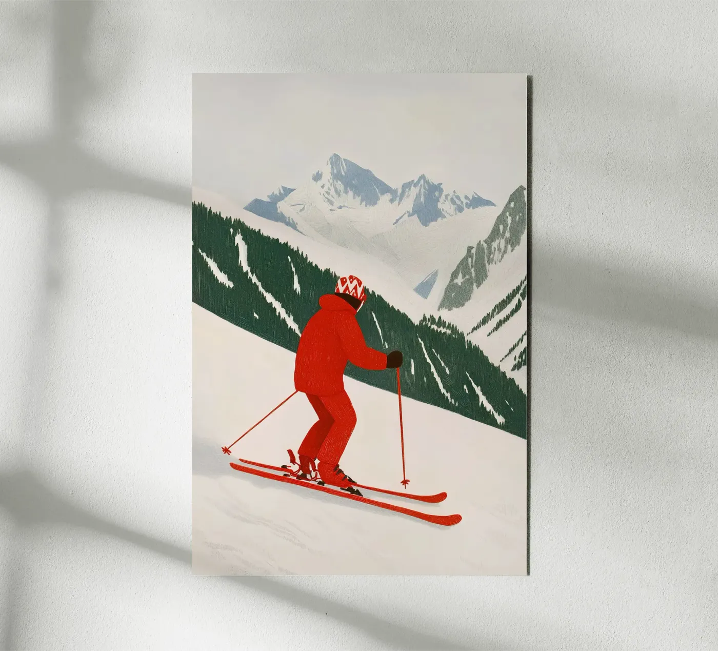 Sciatore alluminio dibond da Curious Canvas
