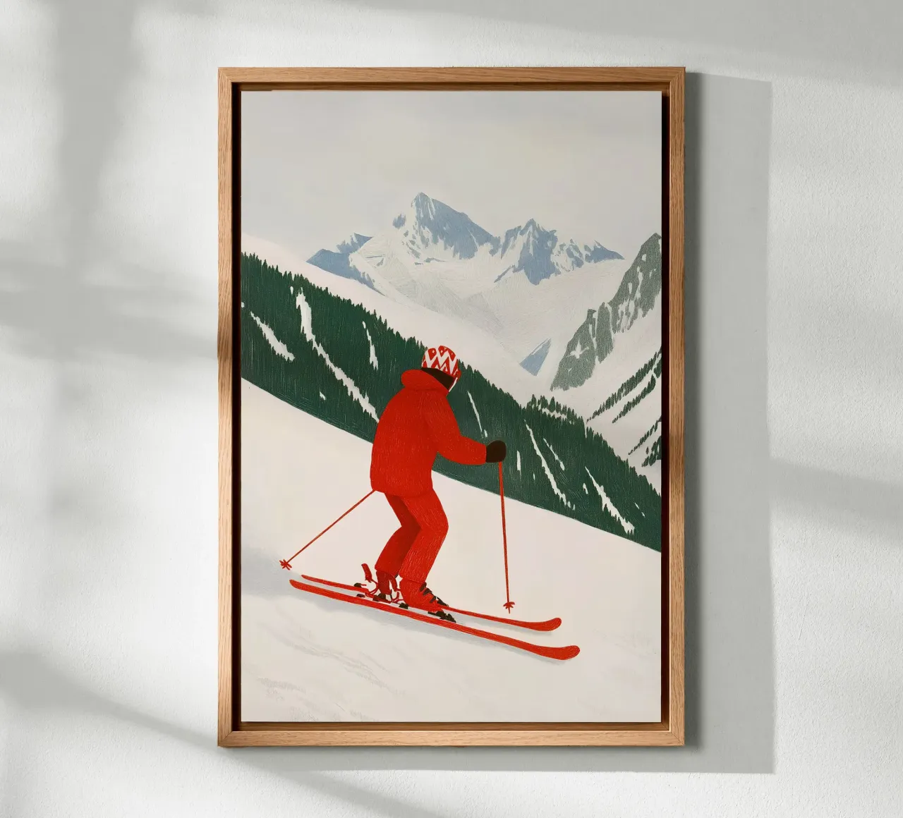 Sciatore tela con Cornice a cassetta da Curious Canvas