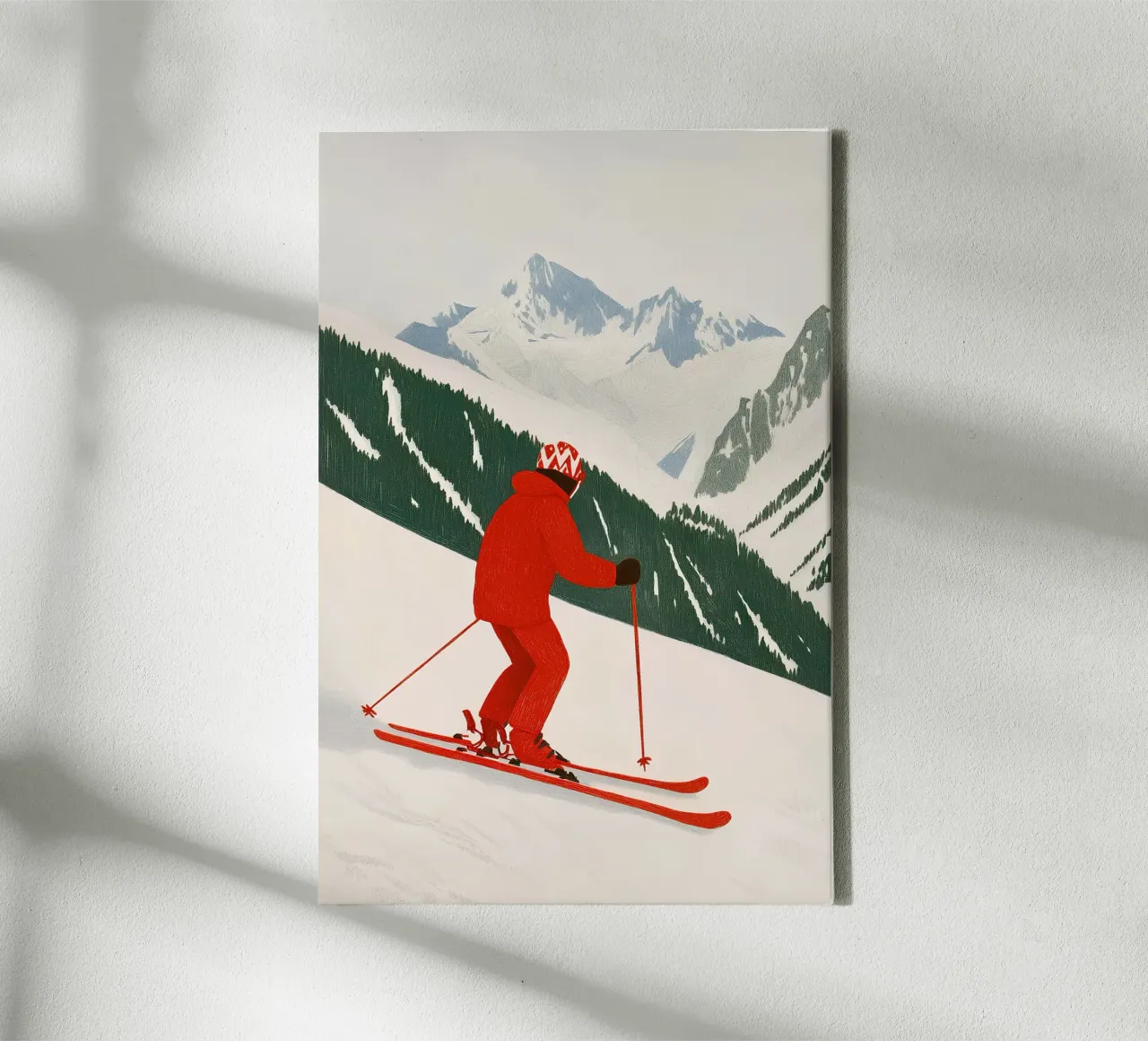 Sciatore tela con Cornice a cassetta da Curious Canvas