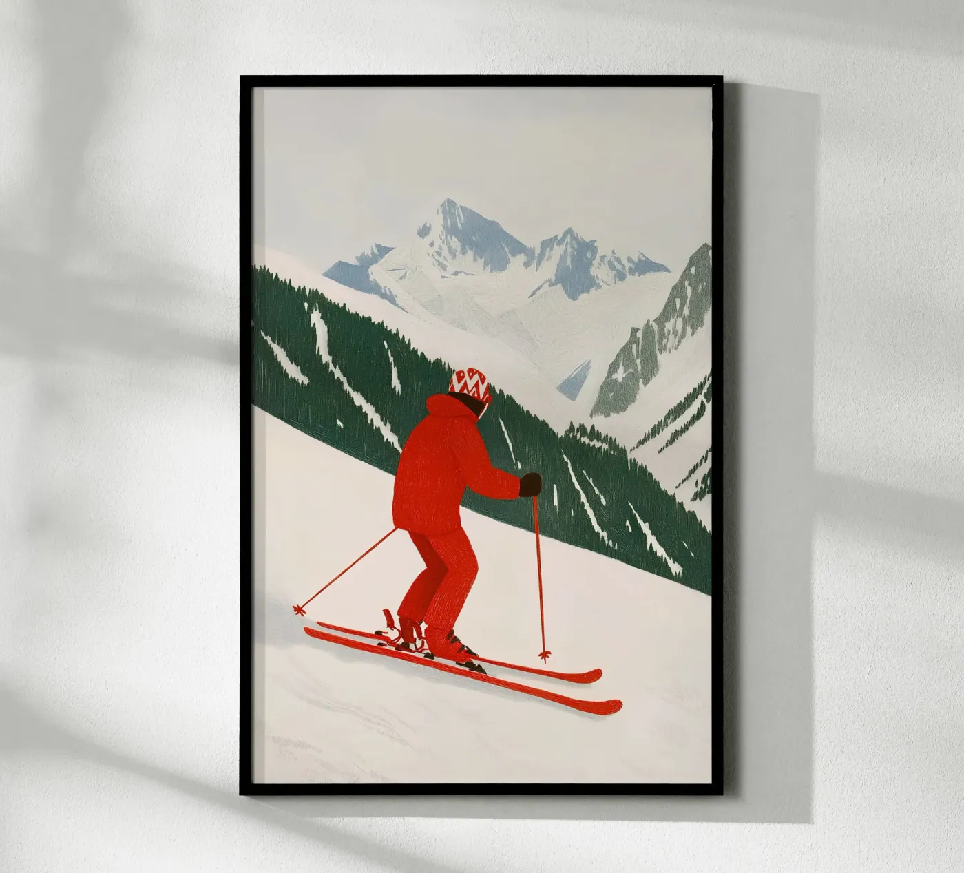 Skiër poster van Curious Canvas